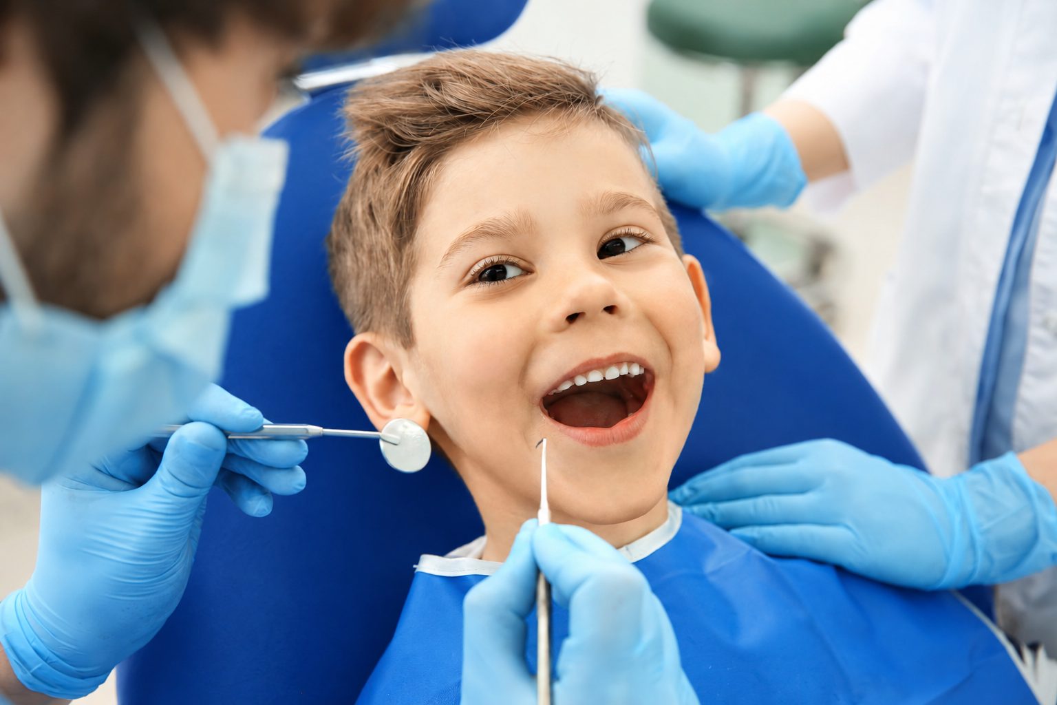 A relaxed child during a gentle checkup